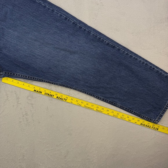 Carhartt Men's Relaxed Fit Blue Denim Jeans 42x30 Built to Serve Workwear - Picture 7 of 10